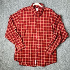 Brooks Brothers 346 Mens XL Red Plaid Button Down Long Sleeve Dress Shirt